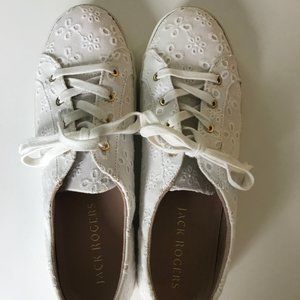 Jack Rogers White Eyelet Sneaker 10M